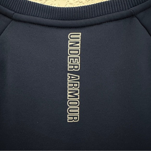 Under Armour Women’s Pullover Navy Blue Sweatshirt Crew Neck Size L - Picture 4 of 9